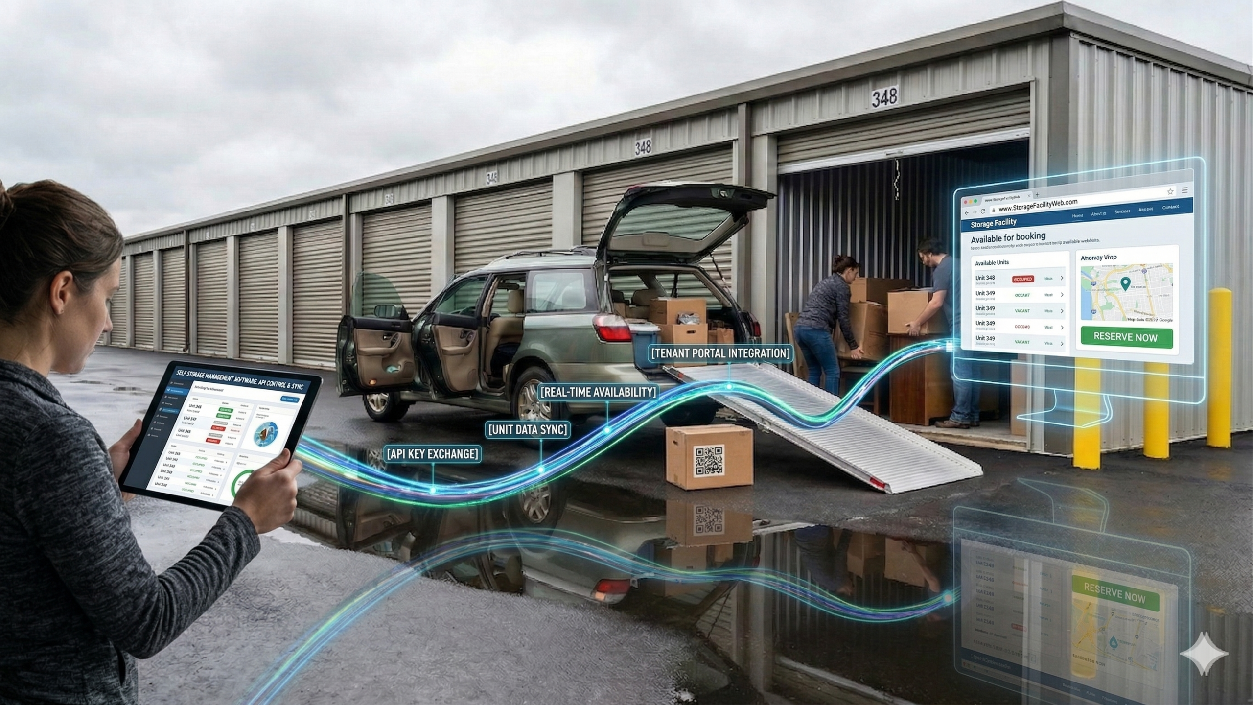 How to connect self storage software with website